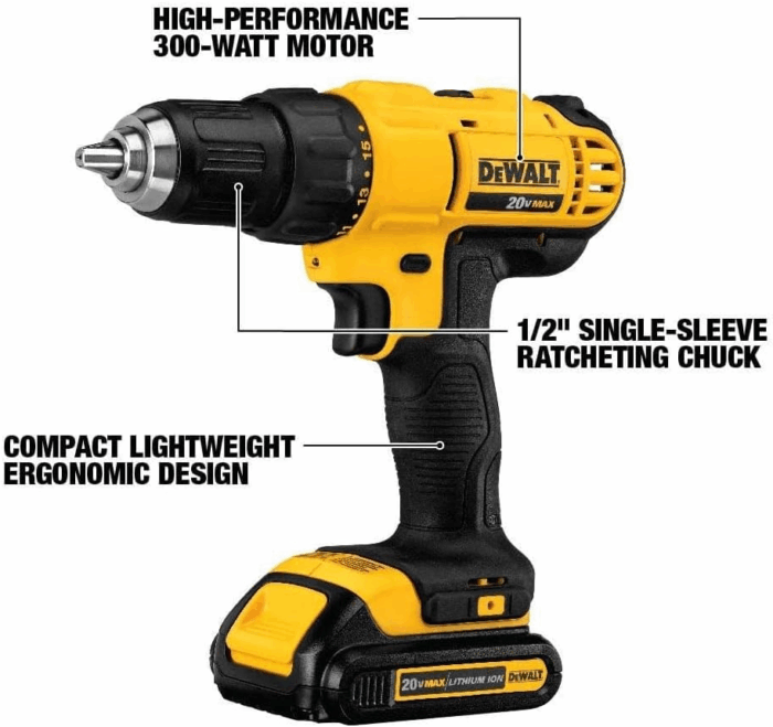 20V Max Cordless Drill/Driver Kit, 2 Batteries and Charger Included (DCD771C2) - Image 3