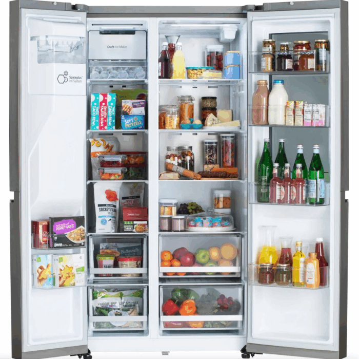 27 Cu. Ft. Side by Side Refrigerator W/ Instaview, Stainless Steel (LRSOS2706S) - Image 3