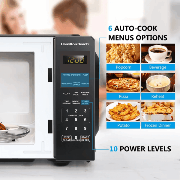 0.9 Cu Ft Countertop Microwave Oven, 900 Watts, Stainless Steel, New - Image 6