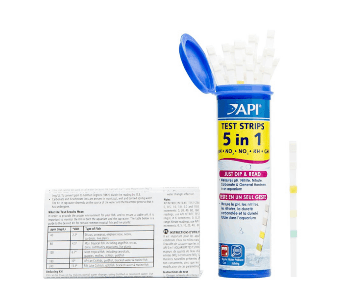 5-In-1 Test Strips Freshwater and Saltwater Aquarium Test Strips 25-Count Box - Image 3