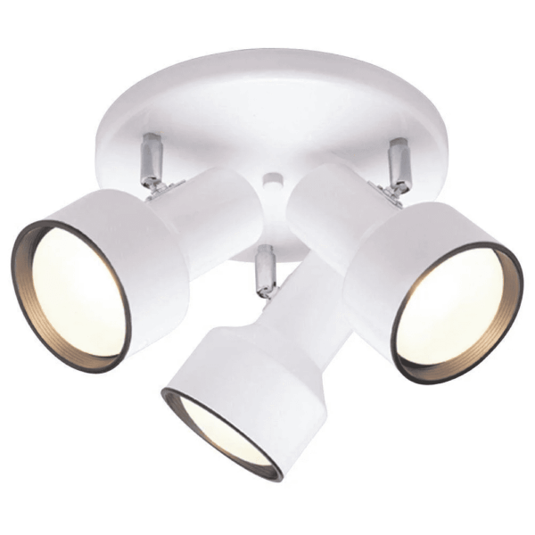 UL Listed 3 Light Multi-Directional Flush Mount Ceiling Fixture, Gray - Image 2