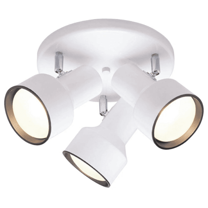 UL Listed 3 Light Multi-Directional Flush Mount Ceiling Fixture, Gray - Image 2