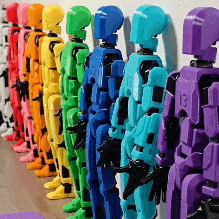 Titan13 Action Figure, Dummy Robot 13 Action Figure, 3D Printed Multi-Jointed Movable  Creative Gifts for Kids Adults with 3 Hand-Shapes, 4 Weapons(5Pcs) - Image 5