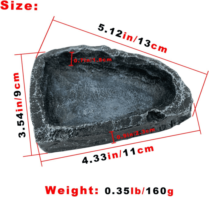 2 Pack Reptile Feeding Dish Corner Bowl, Reptile Water Dish Food Bowl, Reptile Feeding Terrarium Bowls for Bearded Dragon Lizard Frog Gecko Tortoise Hermit Crab - Image 6