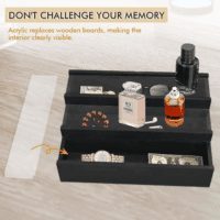 Cologne Organizer for Men - 3 Tier Cologne Stand Perfume Holder with 3 Hidden Compartments,Perfume Display Holder for Cologne,Mens Organizer Station for Dresser, Beside, Men'S Gift - Image 4