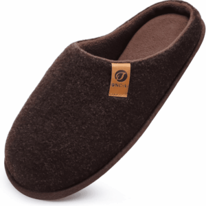 Mens Cozy Memory Foam Scuff Slippers Slip on Warm House Shoes Indoor/Outdoor with Best Arch Support