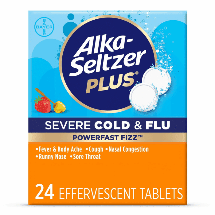 Powerfast Fizz Severe Cold & Flu Medicine, Citrus Effervescent Tablets, 24 Count - Image 9