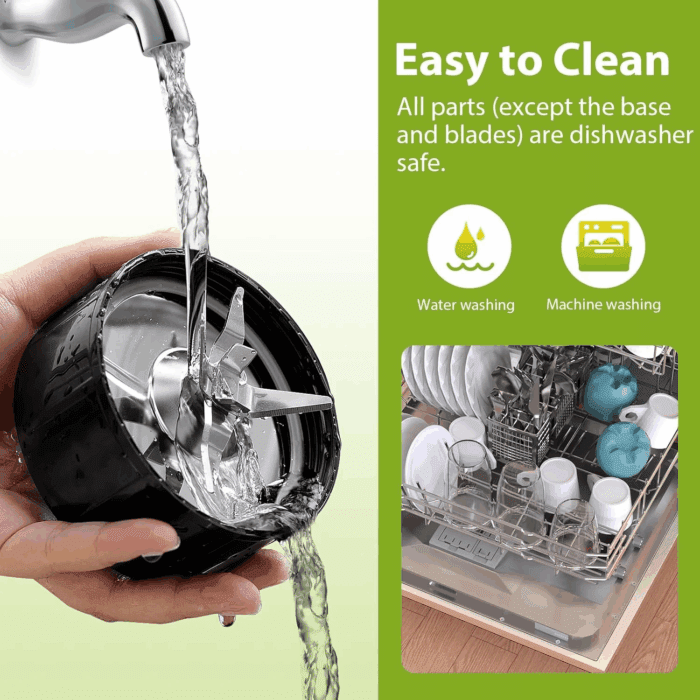 18 Oz. Single Speed Countertop Blenders for Shakes and Smoothies with 2X18.6Oz and 10Oz Cups - Image 4