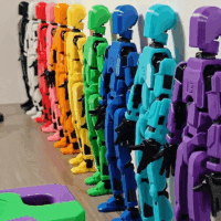 5PCS Assembly Completed T13 Action Figure 3D Printed Multi-Jointed Movable,Lucky 13 Action Figures,Multi-Articular Action Figures,Desktop Decorations,Creative Gifts (5 Colors) - Image 5