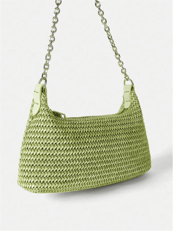 Women'S Straw Woven Shoulder Bag Tote Handbag Summer Beach Purse - Image 2