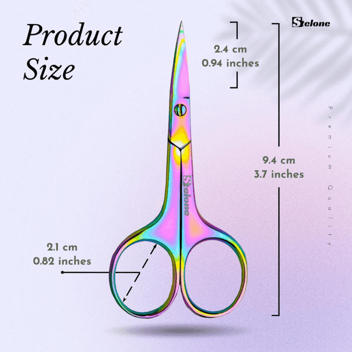 Professional Grooming Scissors Eyebrow Scissors Small Curved Stainless Steel Manicure & Beauty Scissor for Women - Image 4