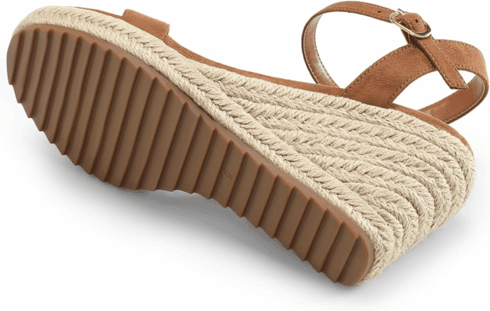 Espadrilles Wedge Sandals for Women, Women'S Open Toe Summer Dressy Sandals with Adjustable Ankle Strap and Soft Footbed - Image 5