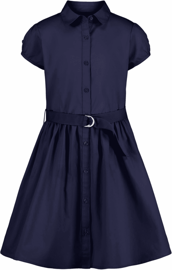 Girls' School Uniform Short Sleeve Shirtdress
