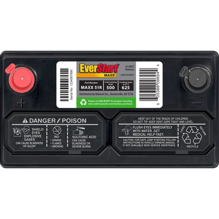 Maxx Lead Acid Automotive Battery, Group Size 51R 12 Volt, 500 CCA - Image 7
