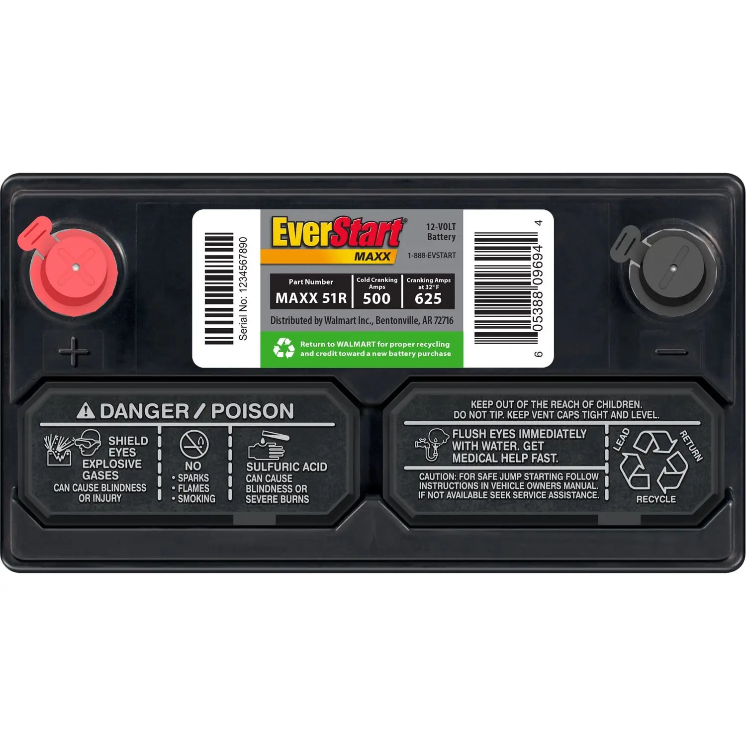Maxx Lead Acid Automotive Battery, Group Size 51R 12 Volt, 500 CCA - Image 7