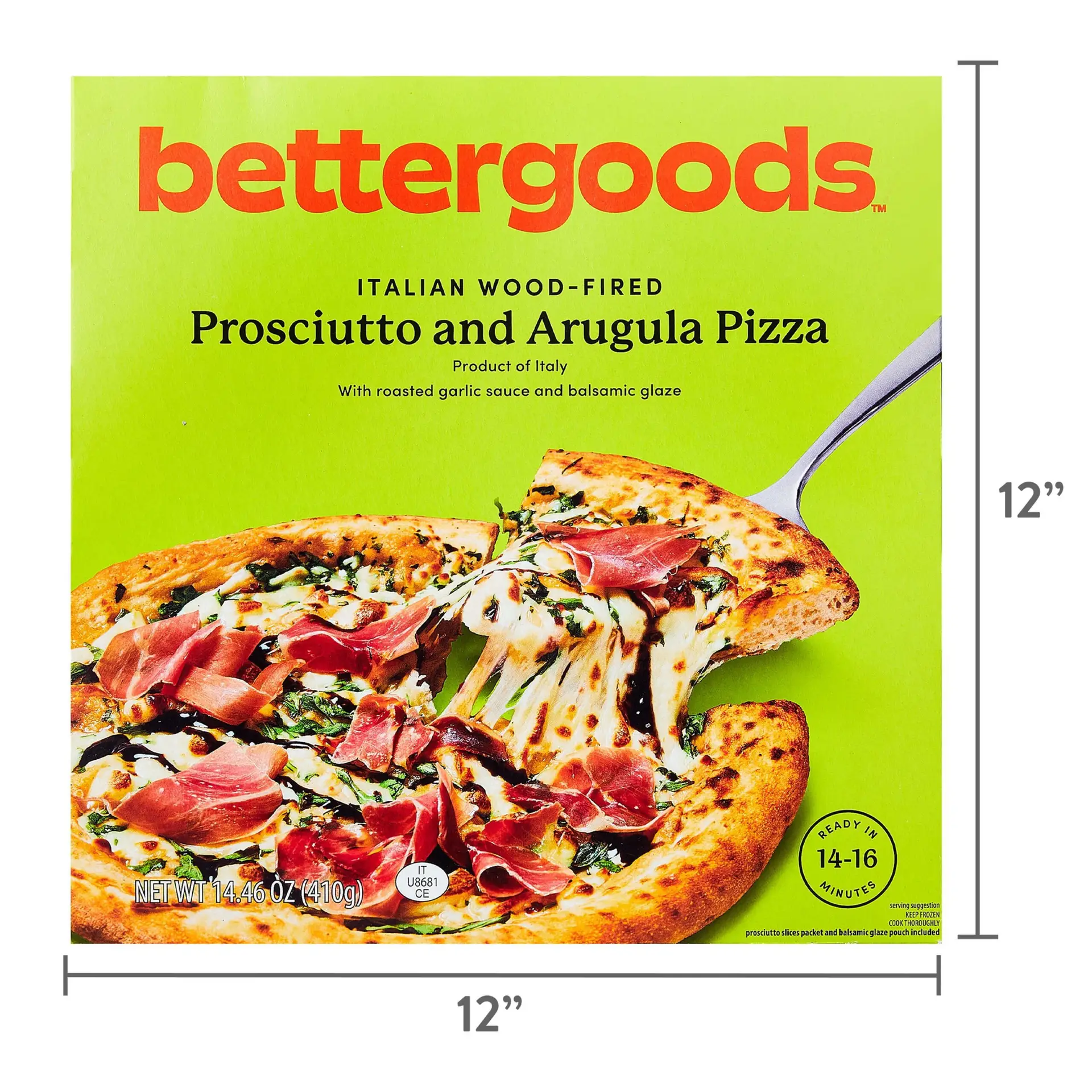 Italian Wood-Fired Prosciutto and Arugula Pizza, 14.46 Oz (Frozen) - Image 7