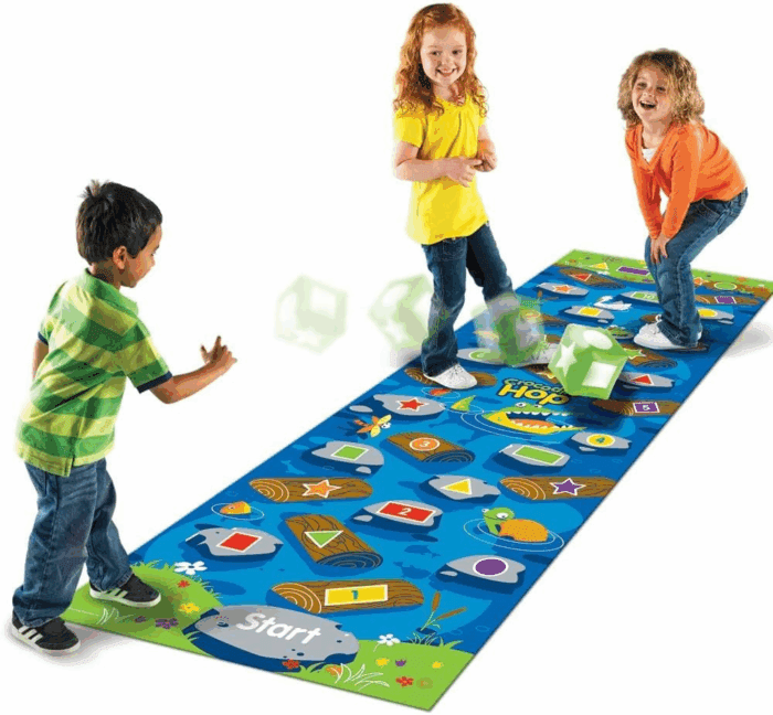 Crocodile Hop Floor Game - Ages 3+ Indoor Games for Toddlers, Gross Motor Skills Toys for Kids, Preschool Learning Activities