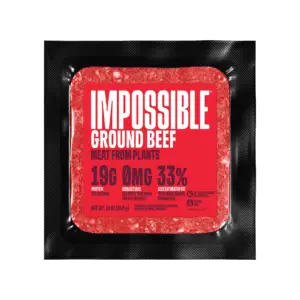 Ground Beef Meat from Plants, 12 Oz Brick (Frozen)