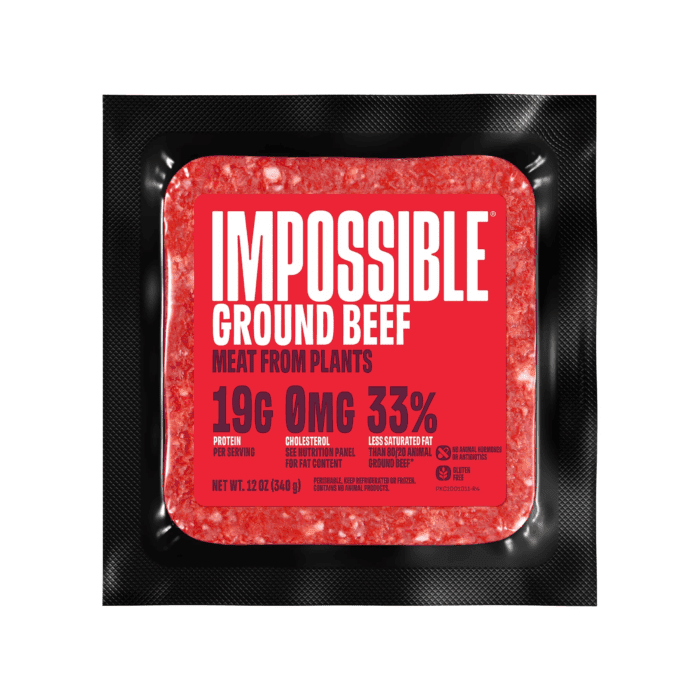Ground Beef Meat from Plants, 12 Oz Brick (Frozen)