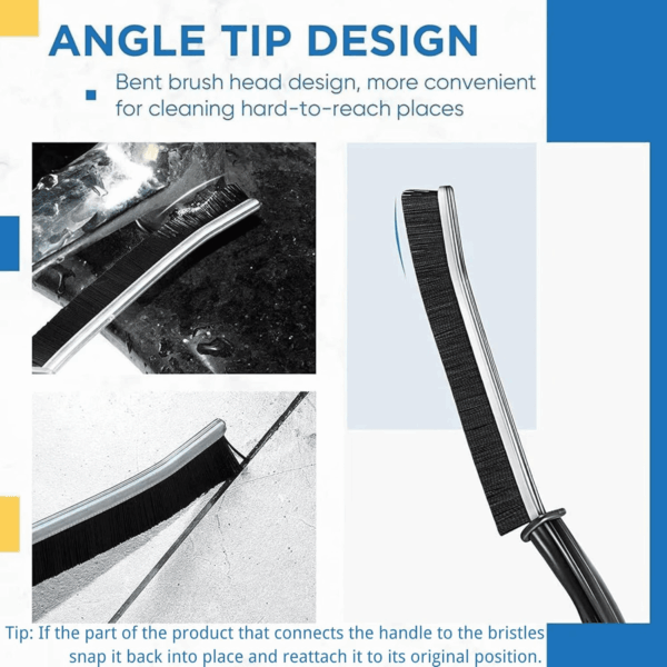 3Pcs Crevice Cleaning Brush Tool, Grout Brush Cleaning Supplies, Home Essentials, Bathroom Cleaning Brush Multifunctional Gap Scrub Hard Bristle Crevice Cleaning Brushes for Household Use - Image 2