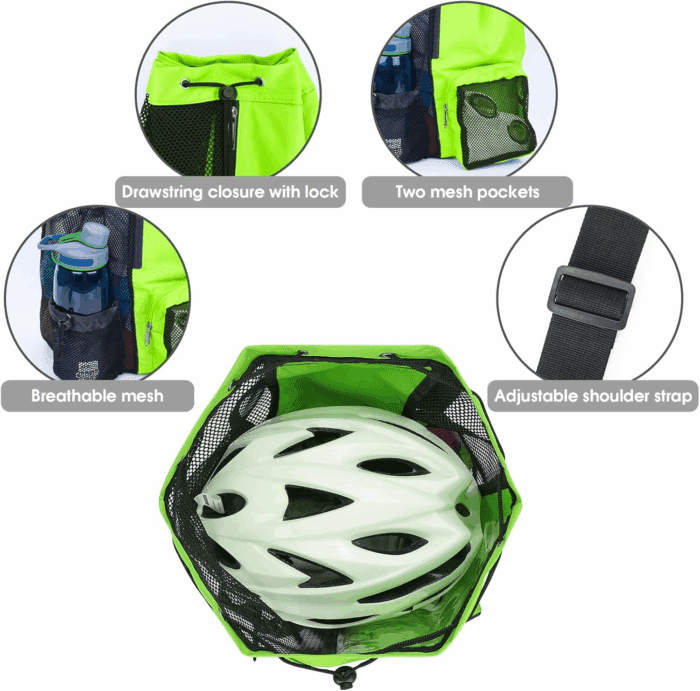 Swim Bag Mesh Drawstring Backpack with Wet Pocket for Swimming, Gym, and Workout Gear - Image 6