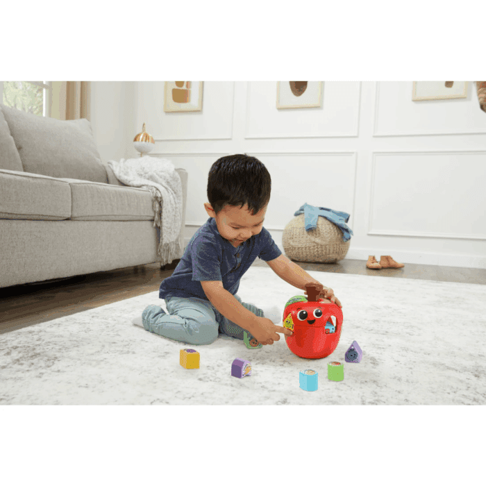 Spin & Change Apple Shape Sorter with Accessories, Baby and Toddler Toys - Image 7