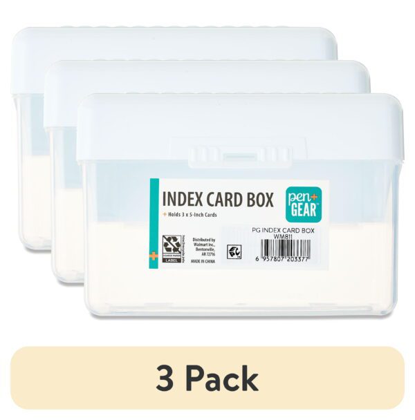 Index Card Box, 3" X 5", White, Desktop Organizers - Image 6