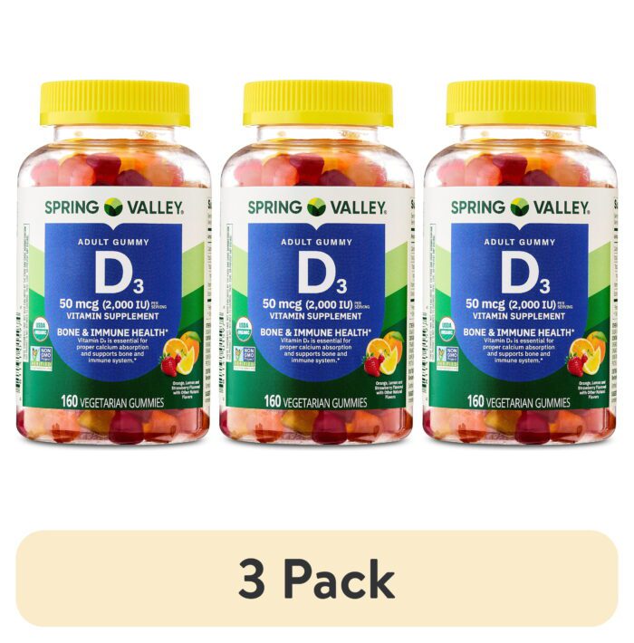 Adult Vitamin D3 Gummies for Bone and Immune Health, 50Mcg, Assorted Fruit, 160 Count - Image 11