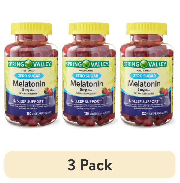 Zero Sugar Melatonin Sleep Support Dietary Supplement Gummies, 5 Mg, 120 Count - Image 10