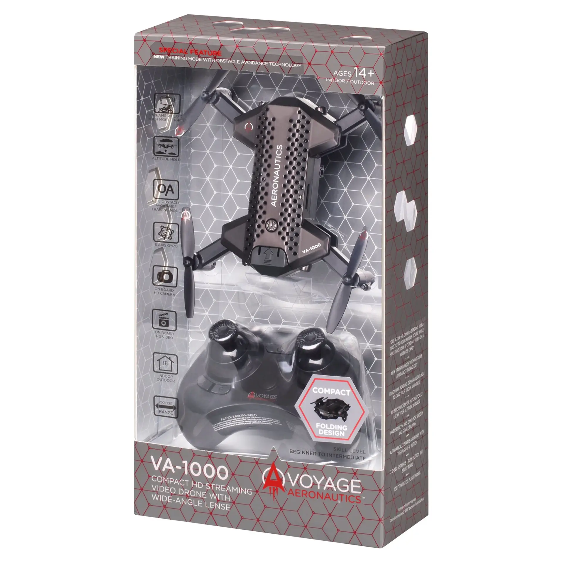 VA-1000 HD Streaming Drone with Wide-Angle Lens- Black Color - Size- 7 Inches - Image 3