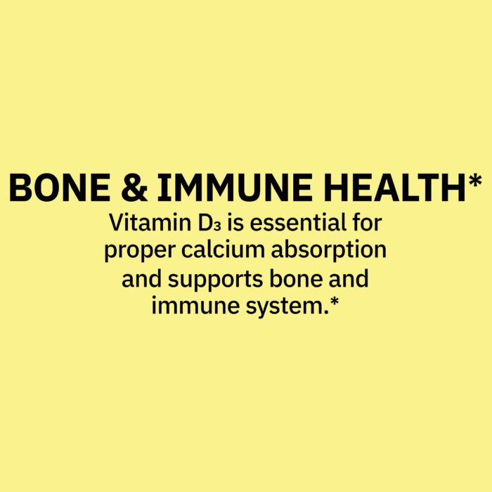Vitamin D3 Gummies for Bone and Immune Health, 50Mcg (2000 IU), 80 Count - Image 6