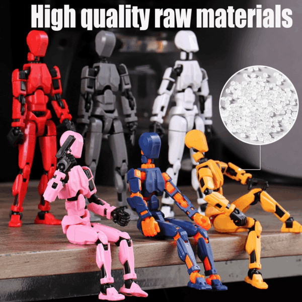 Titan13 Action Figure, Dummy Robot 13 Action Figure, 3D Printed Multi-Jointed Movable  Creative Gifts for Kids Adults with 3 Hand-Shapes, 4 Weapons(5Pcs) - Image 8