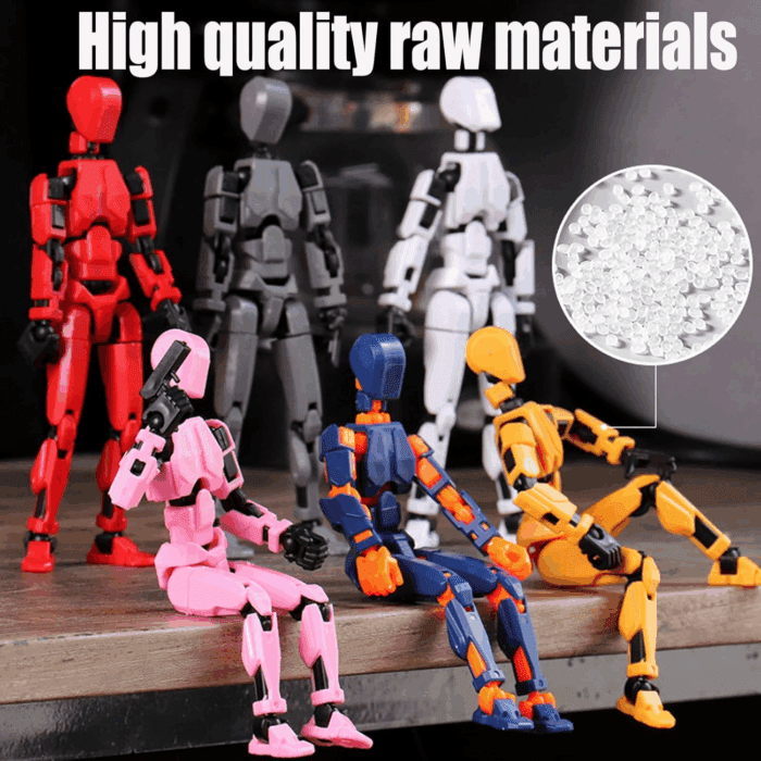Titan13 Action Figure, Dummy Robot 13 Action Figure, 3D Printed Multi-Jointed Movable  Creative Gifts for Kids Adults with 3 Hand-Shapes, 4 Weapons(5Pcs) - Image 8