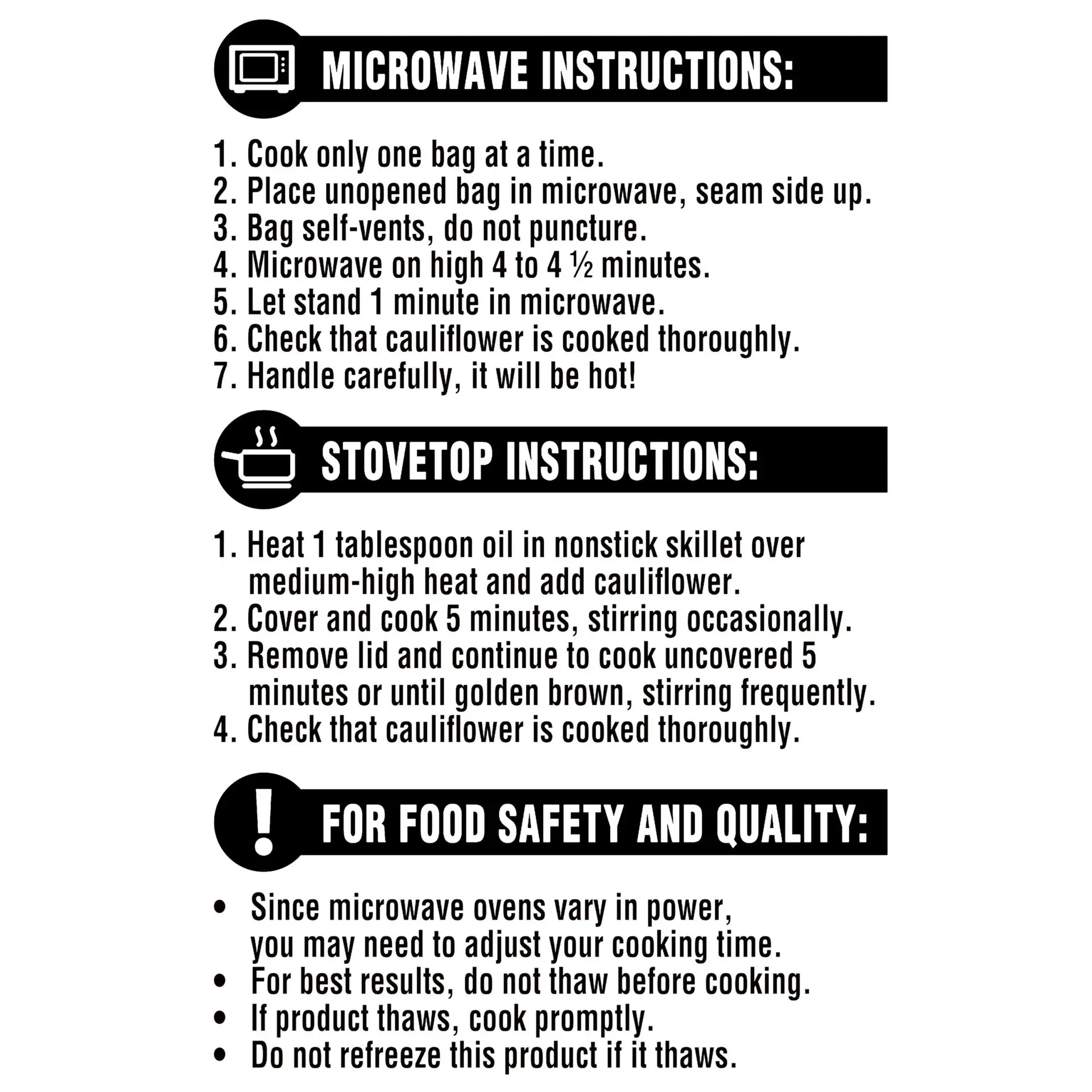 Organic Steamable Riced Cauliflower, 10 Oz (Frozen) - Image 5