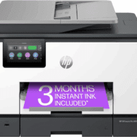 Officejet Pro 9135E All-In-One Printer, Color, Printer-For-Small Medium Business, Print, Copy, Scan, Fax, Wireless 3 Months of Instant Ink Included; Two-Sided Printing; Two-Side