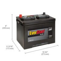 plus Lead Acid Automotive Battery, Group Size 24F 12 Volt, 600 CCA - Image 8