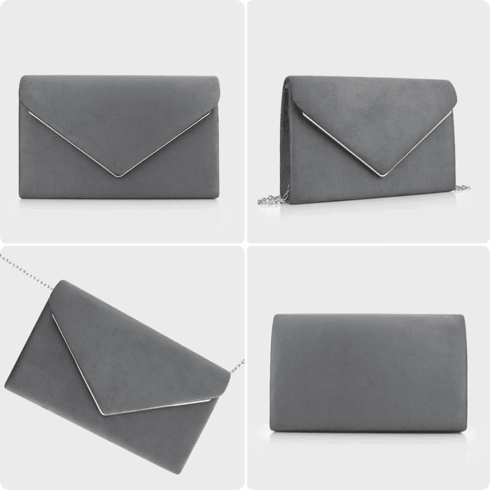 Clutch Purse for Women Evening Bags Handbags for Wedding Party Cocktail Prom Faux Suede Crossbody Shoulder Bag - Image 6