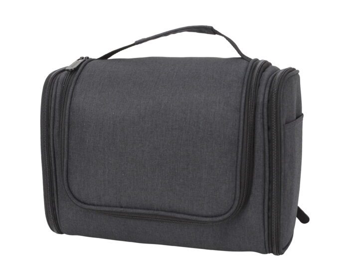 Protege Travel Polyester Hanging Toiletry Kit Organizer, Rich Black - Image 2