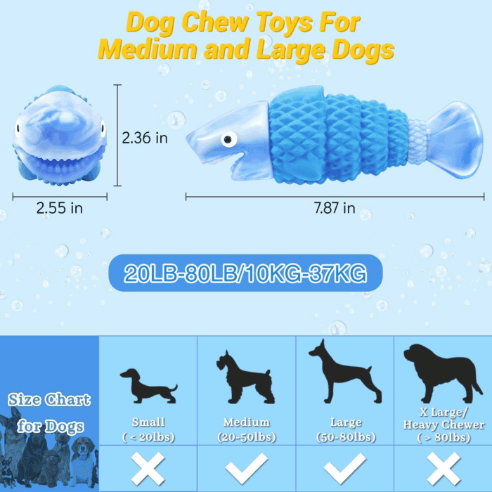 Tough Dog Toys for Aggressive Chewers, Indestructible Dog Chewers for Medium & Large Breeds, Squeaky Durable Chew Toys to Keep Them Busy, Reduce Boredom, Teeth Cleaning, Bacon Flavor - Image 5