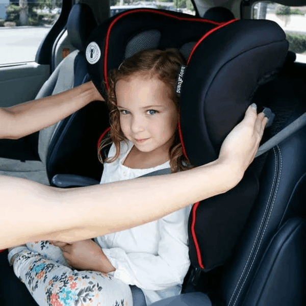 Yumi Folding Booster Car Seat with 2 Cup Holders, Gray - Image 7