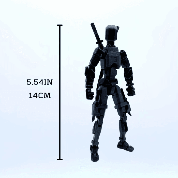 Assembed 3D Printed 5.54'' Stick 13 Action Figure, Multi-Jointed Titan13, Articulated T13 Desktop Decoration,12 in 1 D13 Accessories Best Birthday Festival Gift - Image 3