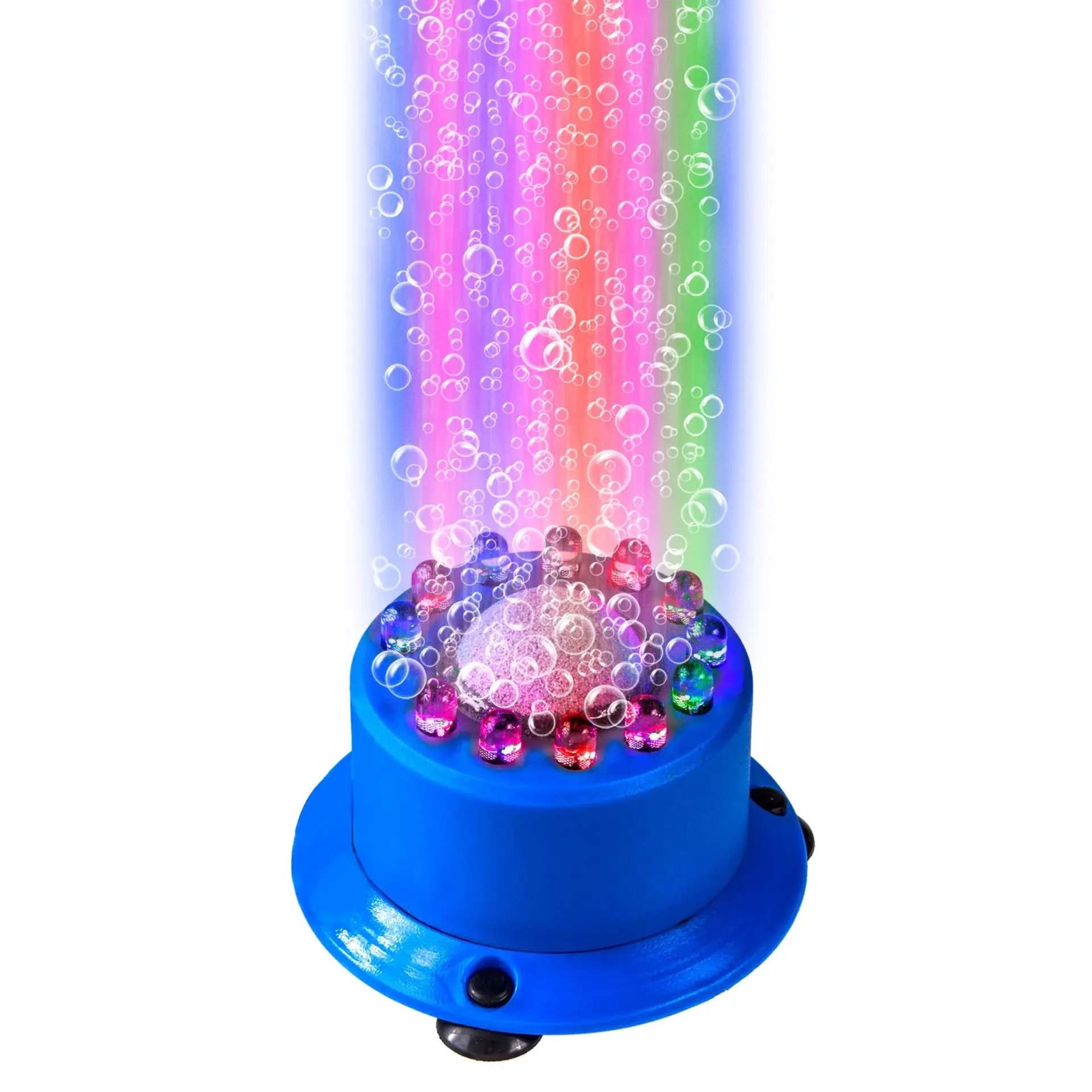 Cascade Multicolor Rainbow LED Air Stone for Aquariums, 2.5” Diameter