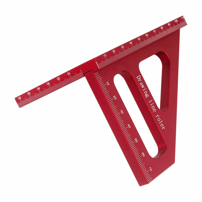 3D Multi-Angle Measuring Ruler,45/90 Degree Aluminum Alloy Woodworking Square Protractor,Drawing Line Ruler, Miter Triangle Ruler High Precision Layout Measuring Tool for Engineer Carpenter,R - Image 5
