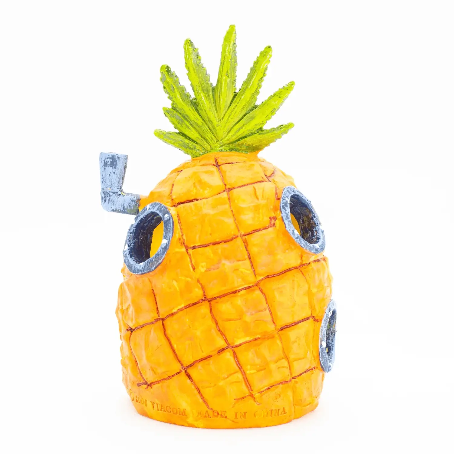 Spongebob Pineapple Home Aquarium Decor, Yellow & Orange Resin - 3" X 3.25" X 5.25" - Image 4