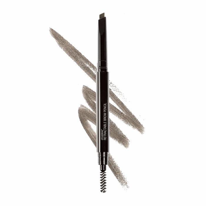 Ultimate Eyebrow Retractable Definer Pencil, Ash Brown, Dual-Sided Brow Brush, Fine Tip, Shapes, Defines, Fills Brow Makeup