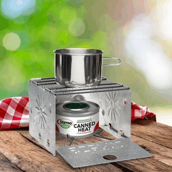 Foldable Camp Stove - Portable Camping Stove for Outdoor Cooking, Easy-To-Assemble for Outdoor Picnics, Tailgating, & Emergencies - Pack of 1, Silver - Image 7