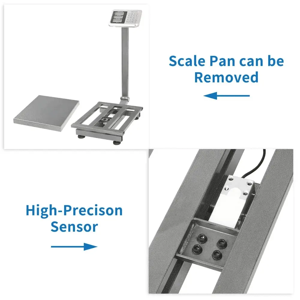 220Lb Weight Electronic Platform Scale,Digital Floor Heavy Duty Folding Scales,Stainless Steel High-Definition LCD Display, Perfect for Postal Luggage Shipping Mailing Package Price Computing - Image 13
