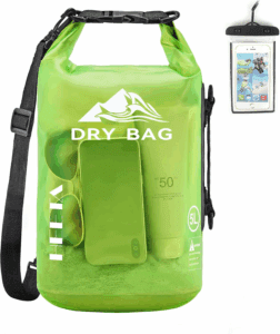 Dry Bag Waterproof for Women Men, 5L/10L/20L/30L/40L Roll Top Lightweight Dry Storage Bag Backpack with Phone Case for Travel, Swimming, Boating, Kayaking, Camping & Beach, 11 Transparent Colors