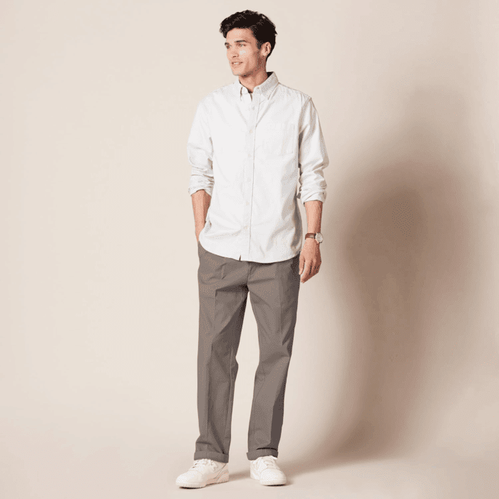 Men'S Classic-Fit Wrinkle-Resistant Pleated Chino Pant (Available in Big & Tall) - Image 5
