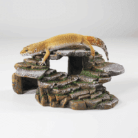 Reptology Shale Scape Step Ledge & Cave Hideout – Basking Area - Decorative Resin for Aquariums & Terrariums – Great for Reptiles, Amphibians, and Fish – Medium - Image 3